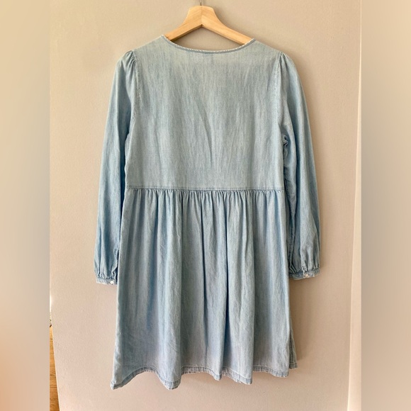 Old Navy Fit & Flare Chambray Mini Dress Sz Small - Picture 4 of 6